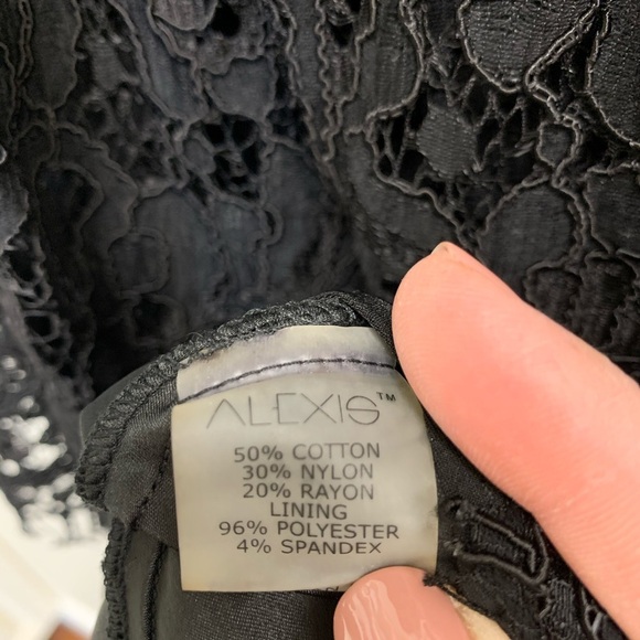 ALEXIS Maji Black One Shoulder Lace Dress NWT - Picture 4 of 10